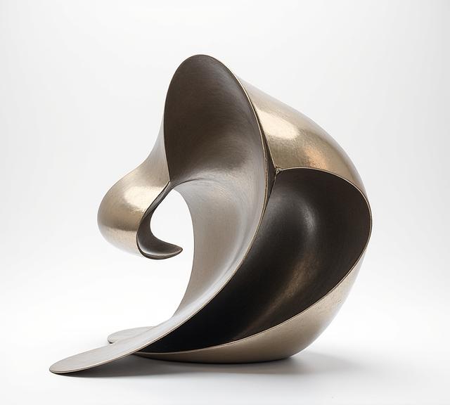 Abstract contemporary metal sculpture with modern artistic design